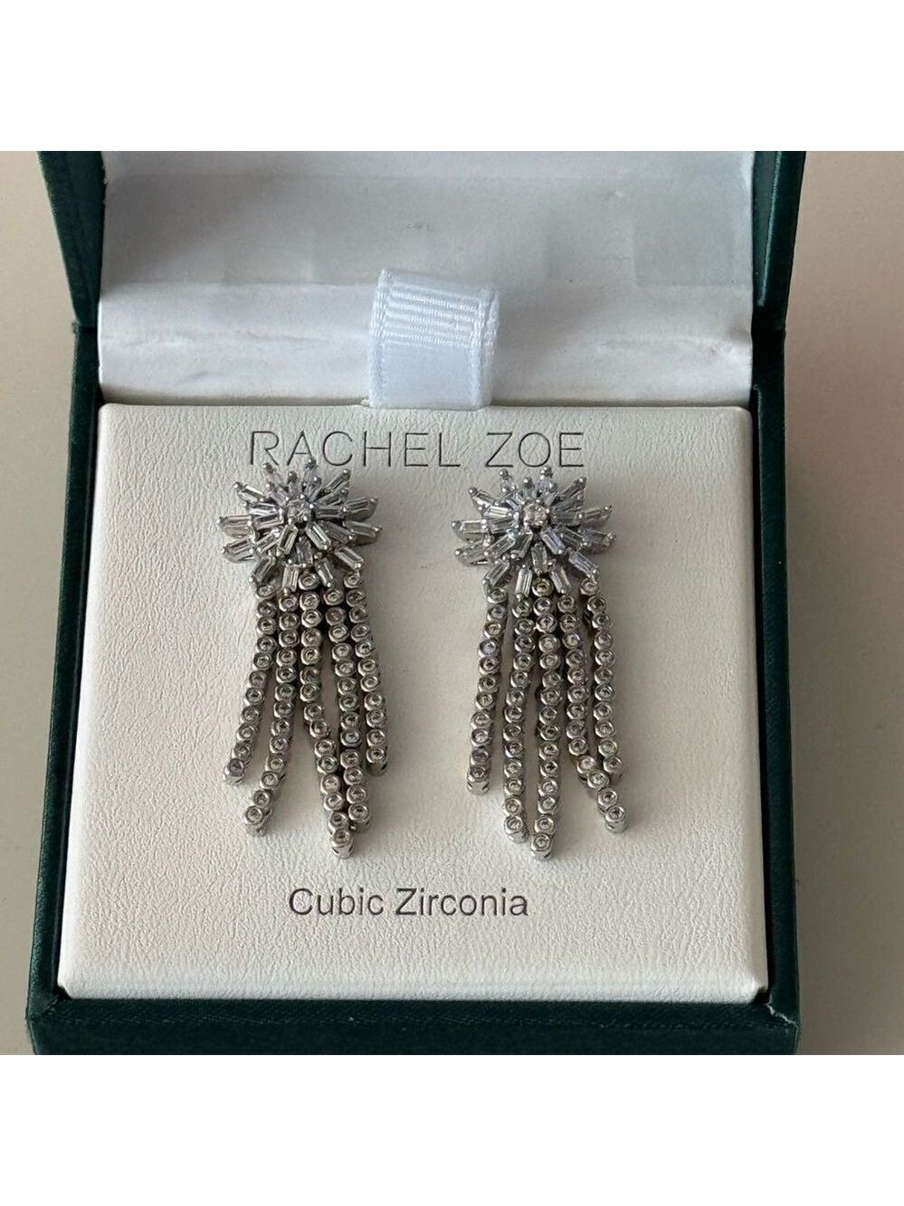 Rachel Zoe Silver Cubic Zirconia Earrings